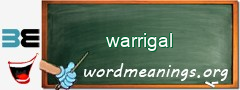WordMeaning blackboard for warrigal